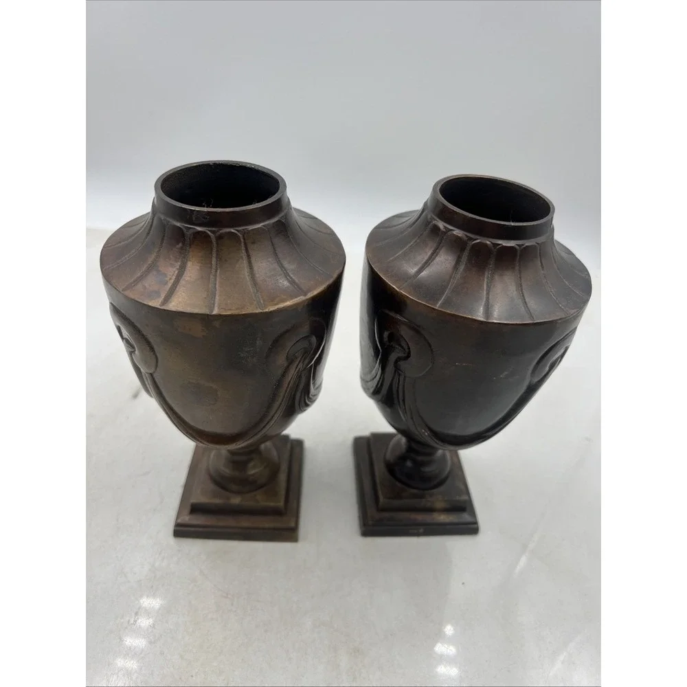 Vintage Bronze Urn Ancient Bronze Amphora Made In India 8